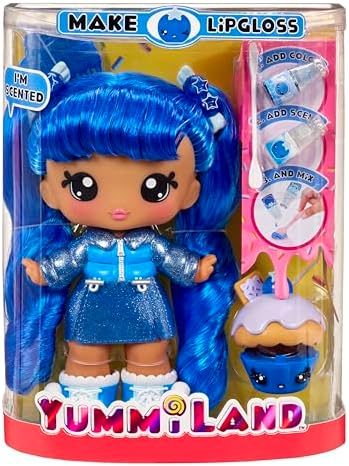 Yummiland Large Doll Rory Blueberry with Lip Gloss Pet